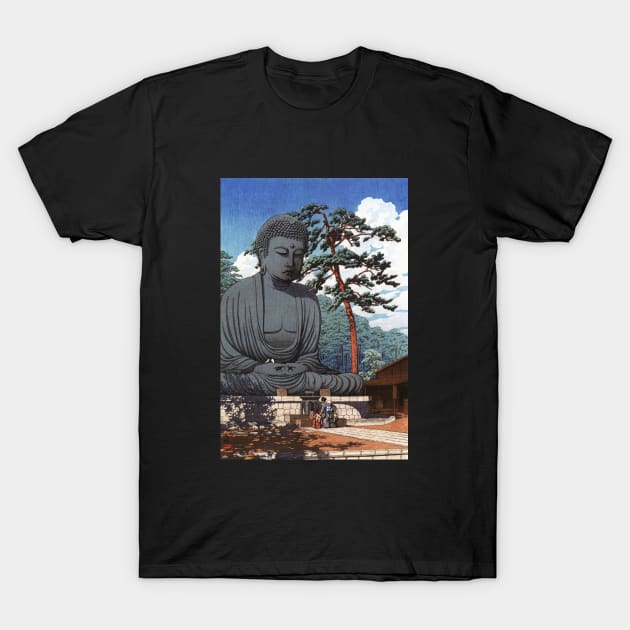 The Great Buddha at Kamakura by Kawase Hasui T-Shirt by Takeda_Art